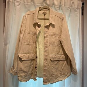 MADEWELL cream denim chore jacket